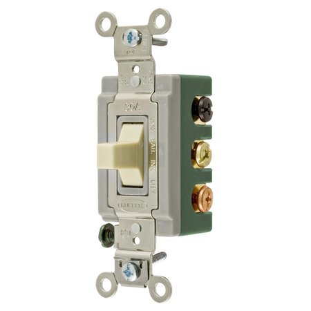 BRYANT Toggle Switch, Double-Pole Double-Throw Center Off, 30A120/277V AC, Back and Side Wired 3025I